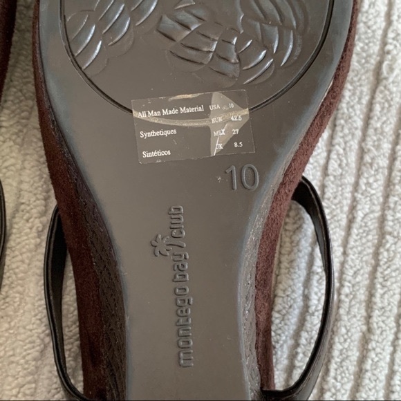 Montgomery Bay Club Wedge Slide Sandals Size 10 - Picture 6 of 7